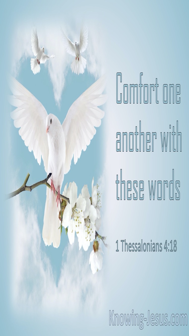1 Thessalonians 4:18 Comfort One Another (blue)